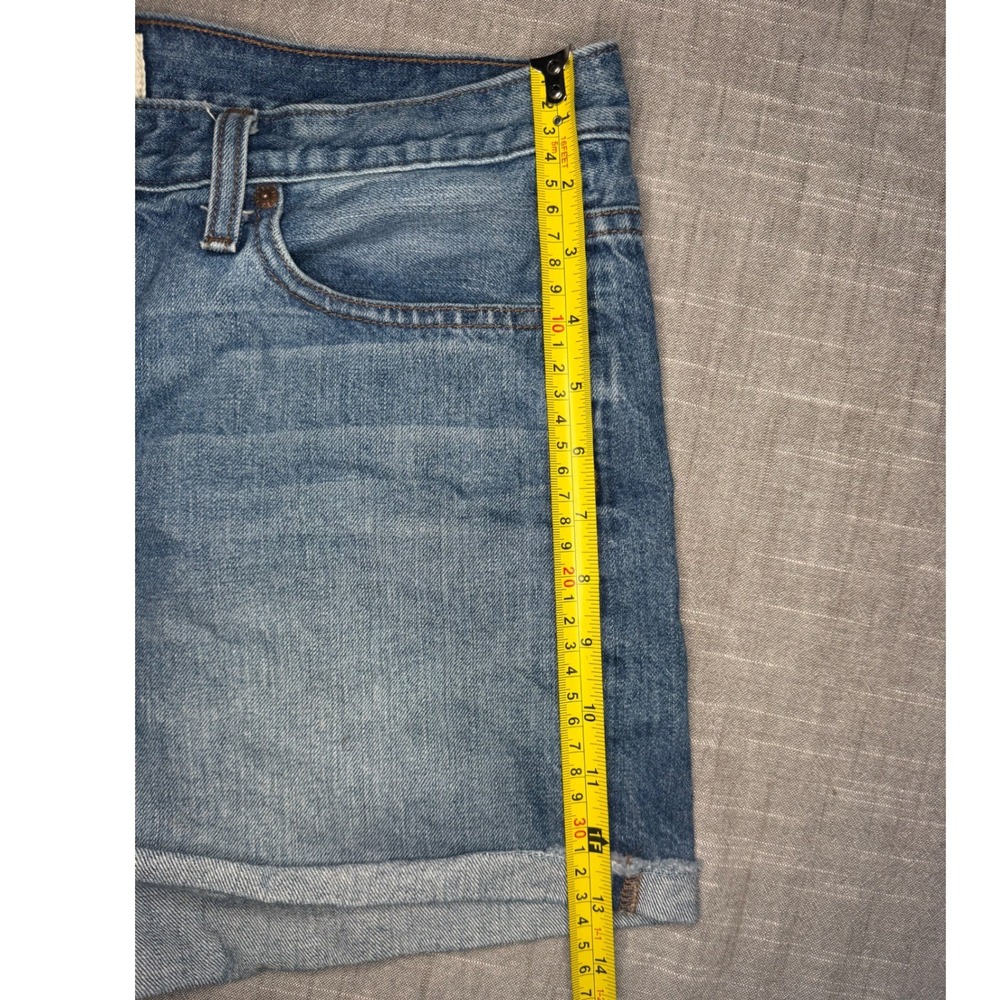 J.Crew Womens Denim Shorts Medium Wash Rolled Cuff 100% Cotton Blue Size 30‎ - Picture 5 of 12